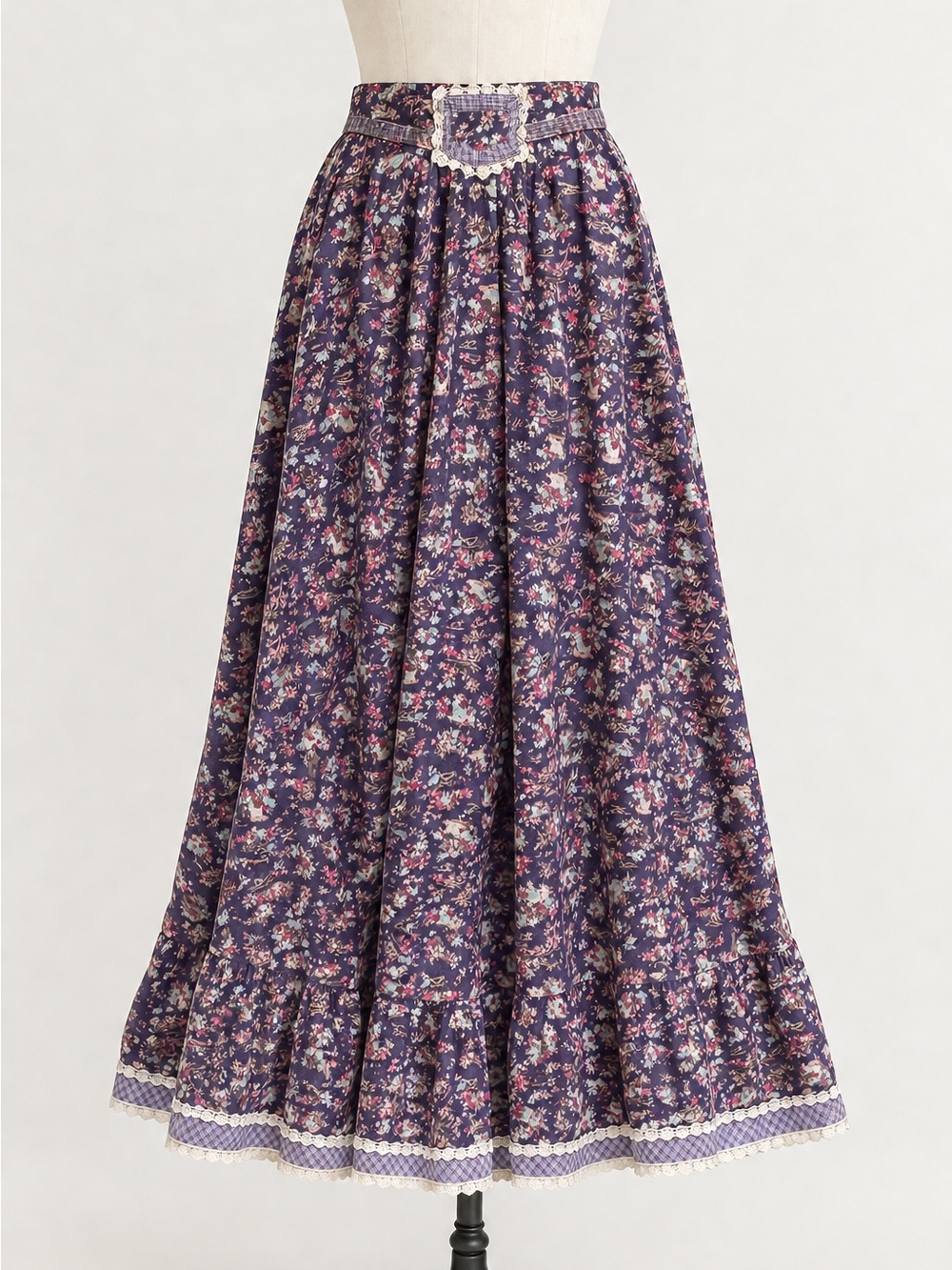 Vintage Jessica’s Gunnies / Gunne Sax Calico Prairie Midi Skirt 70s Boho